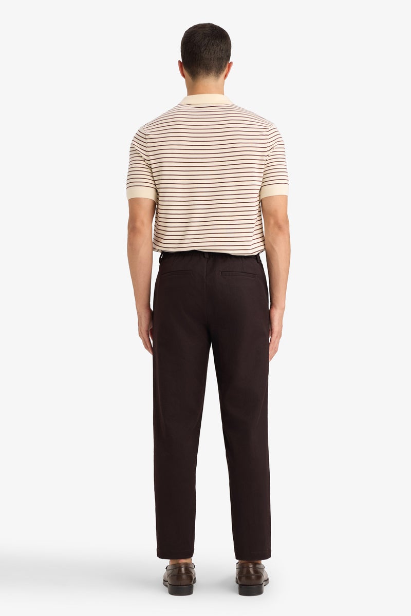DeFacto Brown Man Relax Fit Trousers Casual - Image 5